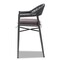 Baxton Studio Wendell Grey Finished Rope and Metal Outdoor Bar Stool 171-10773 - alternate 2